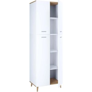 Produktbild für Mehrzweckschrank VCM Landos 917532, weiß / honig-eiche