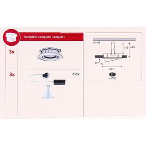 Produktbild für LED-Einbaustrahler Paulmann Nova Plus, warmweiß