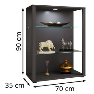 Produktbild für Glasvitrine VCM Glasol L, stehend