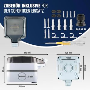 Produktbild für Steckdose Poppstar IP66, Aufputz