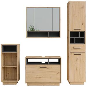 Badmöbel-Set Vicco Beatrice, artisan eiche, 4-teilig