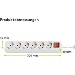 Produktbild für Steckdosenleiste Goobay 38845, mit 5m Kabel