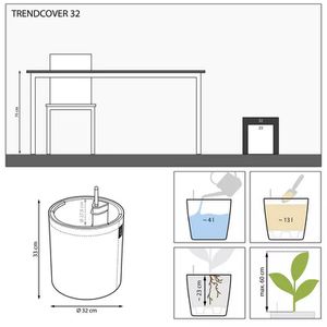 Produktbild für Übertopf Lechuza TRENDCOVER 32, anthrazit, Ø 32 x 33 cm