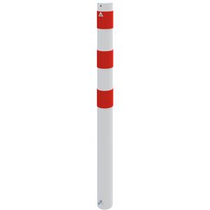 Produktbild für Absperrpfosten Schake 491B+1, 1 Öse, rot/weiß, aus Metall