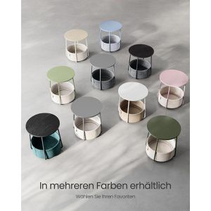 Produktbild für Beistelltisch Vasagle LET223B01, ebenholzschwarz / grau