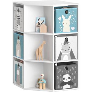 Produktbild für Bücherregal Vicco Luigi, weiß, mit 4 Faltboxen