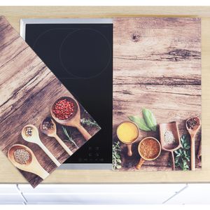 Produktbild für Herdabdeckplatte Böttcher-AG mit Gewürzmotiv, aus Glas