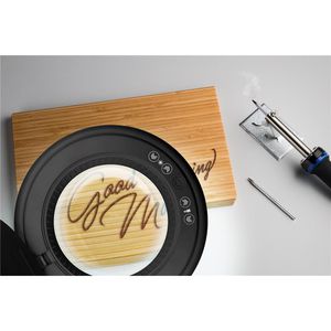 Produktbild für Lupenleuchte Goobay schwarz, 127 mm Glaslinse, dimmbar, LED