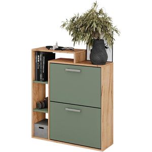 Schuhschrank Vicco Orlando, eiche / grün