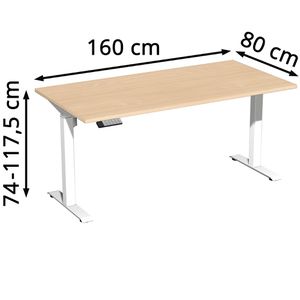 Produktbild für Schreibtisch Geramöbel Elevate Home, buche / weiß