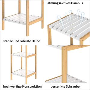 Produktbild für Badregal CASARIA 107921, aus Bambus, braun / weiß