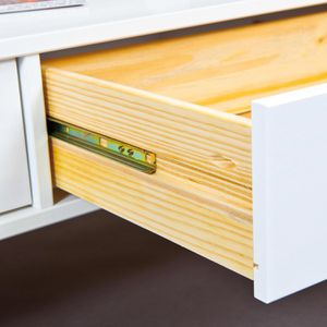 Produktbild für Couchtisch Inter-Link Provence 20901515, aus Glas / Holz, weiß