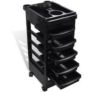 Produktbild für Friseurwagen vidaXL 110104, schwarz