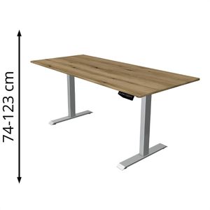 Schreibtisch Kerkmann Move 1, eiche / silber