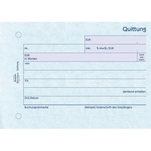 Produktbild für Quittungsblock Zweckform 300, fälschungssicher, inkl. MwSt.