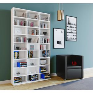 Produktbild für CD-Regal VCM Megosa Maxi, 912420, weiß