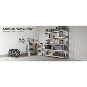 Produktbild für Schwerlastregal Songmics 5 Holzböden