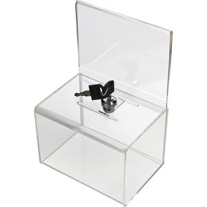 Produktbild für Spendenbox HMF 46912, Acryl, transparent