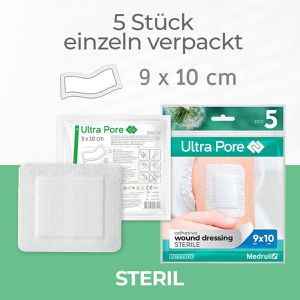 Produktbild für Pflaster Medrull Ultra Pore Wundverband, 5 Strips
