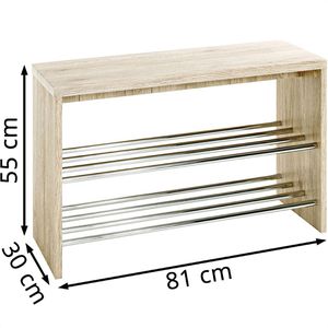 Produktbild für Schuhbank Haku-Möbel 95931, sanremo-eiche, aus Holz