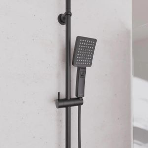Produktbild für Duschsystem Schütte Mallorca, schwarz matt