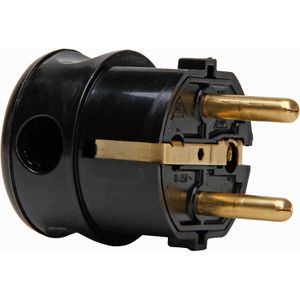 Schutzkontaktstecker Kopp 178505000, schwarz