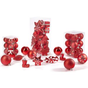 Produktbild für Weihnachtskugeln BRUBAKER 807705, rot