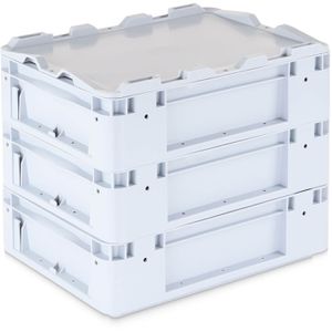 Produktbild für Eurobox Alpha-Paletten Silverline, grau, 10 Liter
