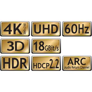 Produktbild für HDMI-Kabel Maxtrack C508-50M HDMI 2.0, vergoldete Stecker