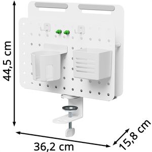Produktbild für Tischtrennwand LogiLink Pegboard PB0106, weiß