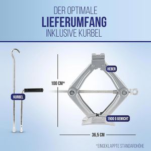 Produktbild für Scherenwagenheber Alca 436080, mit Kurbel