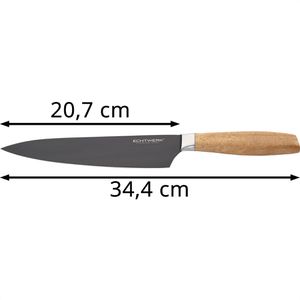 Produktbild für Kochmesser Echtwerk Classic Black Edition mit Akazienholzgriff