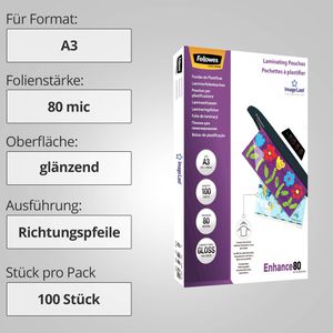 Produktbild für Laminierfolien Fellowes 53062 ImageLast, DIN A3