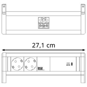 Produktbild für Tischsteckdose Bachmann Desk 1, ohne Zuleitung