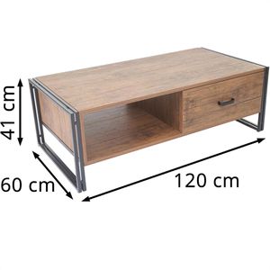 Produktbild für Couchtisch Mendler HWC-A27, aus Holz, braun