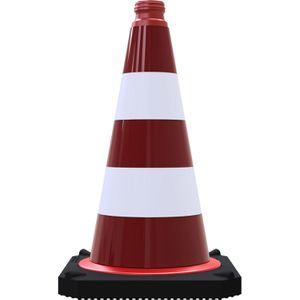 Produktbild für Leitkegel Schake 3L530TL, rot/weiß, Höhe 50cm