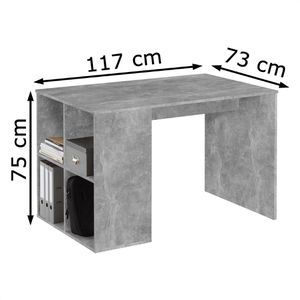 Produktbild für Schreibtisch FMD-Möbel Gent, 366-001, beton / beton