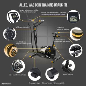 Produktbild für Crosstrainer Christopeit CT 6 Hybrid, 7 kg Schwungmasse