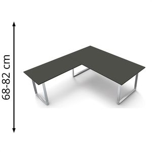 Produktbild für Schreibtisch Kerkmann Aveto, anthrazit / silber