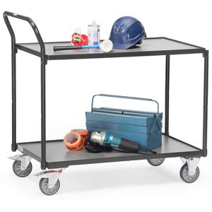 Produktbild für Tischwagen Fetra 2740, Metall &amp; Holz, Grey Edition