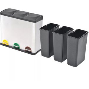 Produktbild für Mülleimer vidaXL 50602, silber