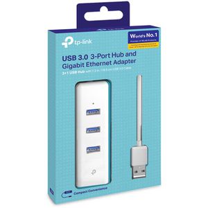 Produktbild für USB-Hub TP-Link UE330, weiß, mit LAN