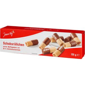 Produktbild für Waffeln JedenTag Schoko-Röllchen, Vollmilch