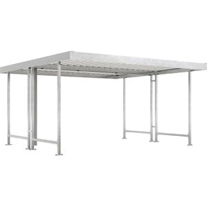 Fahrradunterstand WSM Leipzig L44, silber, aus Metall