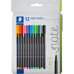 Fineliner Staedtler Triplus 334 C12, farbig sortiert