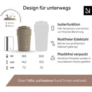 Produktbild für Thermobecher LARS-NYSØM Bevaegelse Taupe Brown, braun