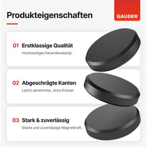 Produktbild für Magnete Gauder Ferrit, schwarz
