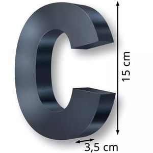 Produktbild für Hausnummer Metzler 3D, anthrazit aus Edelstahl