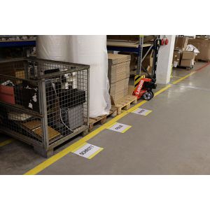 Produktbild für Bodenmarkierung Eichner Beschriftungstasche offen gelb