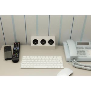 Produktbild für Tischsteckdose Heitronic Salerno, mit 1 m Schuko Kabel